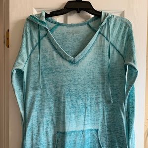 Blue long sleeve almost famous thin hoodie